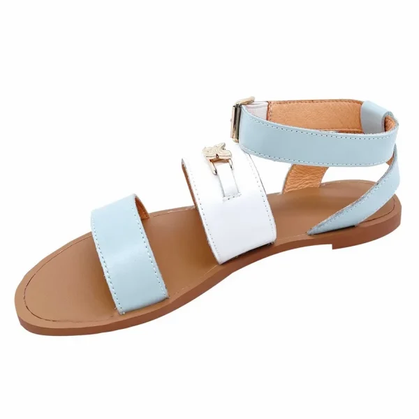 Best-selling Accept Comfortable Rubber Sole Leather Flat Sandals - Image 3
