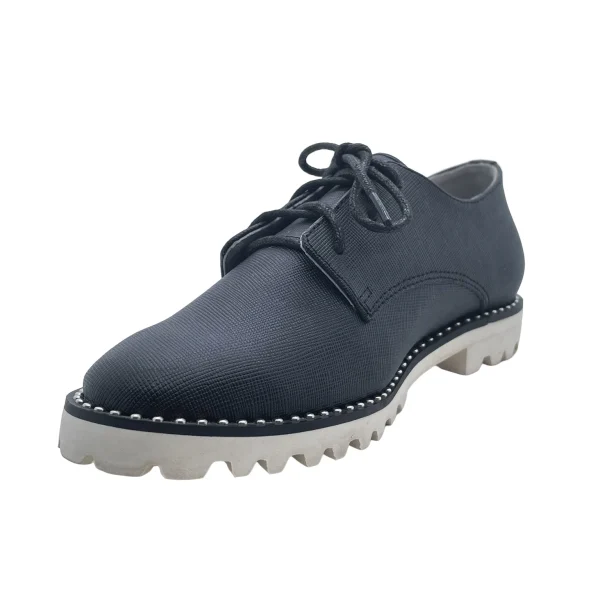 High Quality Classic Casual Lace-up Walking Loafers Women Cow Leather Shoes - Image 3