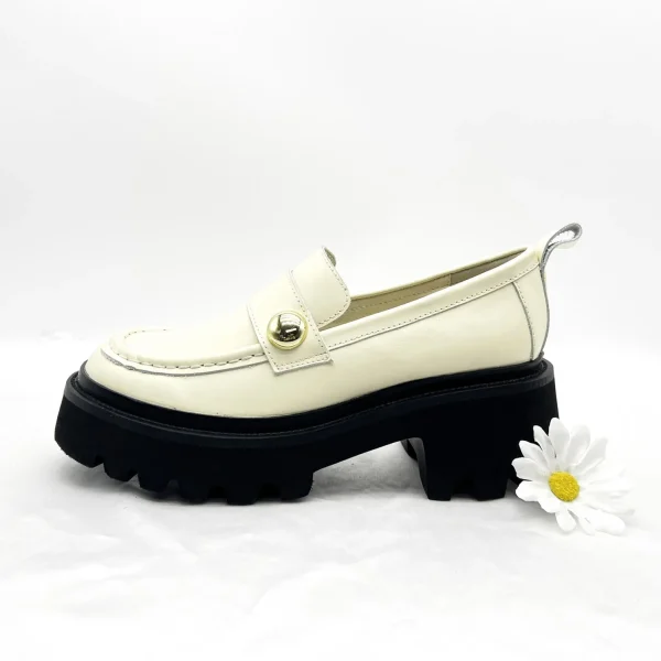 New Trend Fashion British Design Comfortable Rubber Sole  Women Leather Loafer Shoes - Image 4