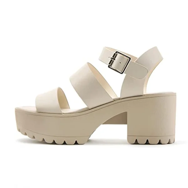 Best-selling Quick-Drying Comfortable Heel Sandals Genuine Leather Sandals for Ladies - Image 2