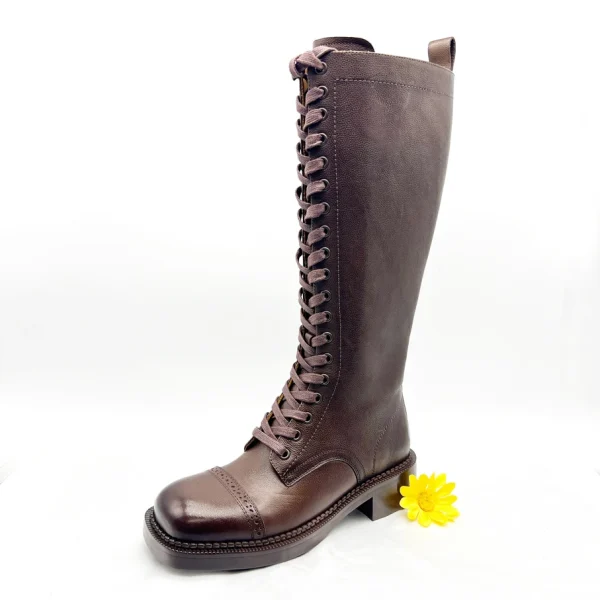 High-end Fashion Trend 100% Genuine Leather Professional Leather Boots for Ladies - Image 2