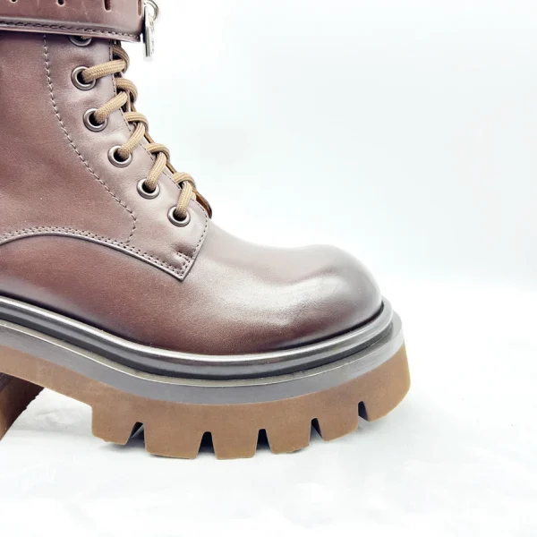 High-end New Style Fashion High Quality Professional Casual Leather Lace-up Boots for Ladies - Image 5