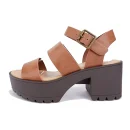Best-selling Quick-Drying Comfortable Heel Sandals Genuine Leather Sandals for Ladies