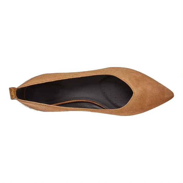 Professional High Quality 100% Genuine Leather Stylish  Women Suede Flat  Shoes - Image 3