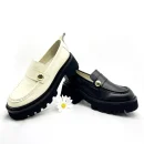 New Trend Fashion British Design Comfortable Rubber Sole  Women Leather Loafer Shoes
