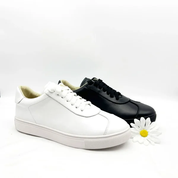 100% Genuine Leather Breathable Classic Leisure Sport Casual Sneaker Shoes for Women