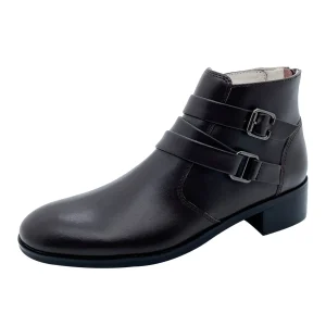 Best-selling 100% Genuine Leather Zipper-up Leather Boots for Women