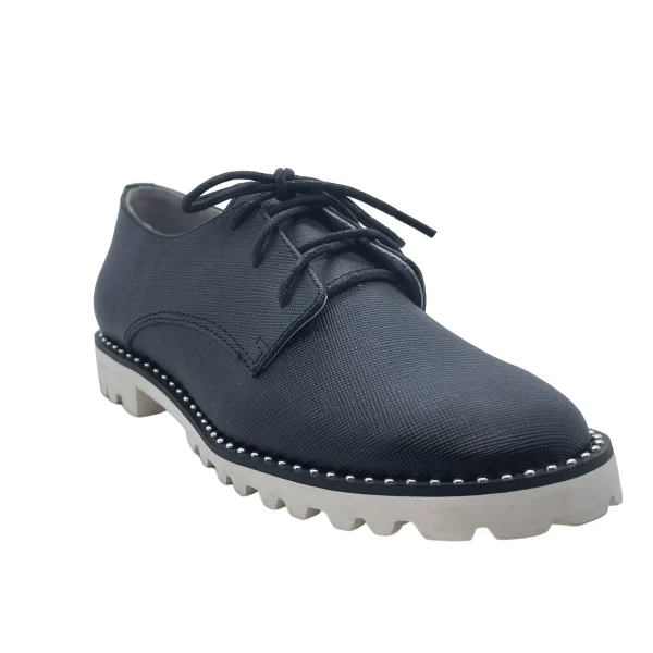 High Quality Classic Casual Lace-up Walking Loafers Women Cow Leather Shoes - Image 4