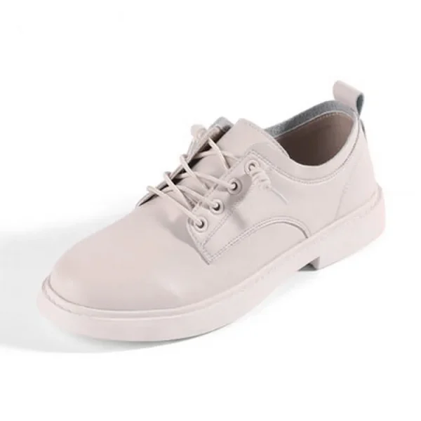 100% Genuine Leather Running Sports Lace-up Loafers Women Sock Sneakers