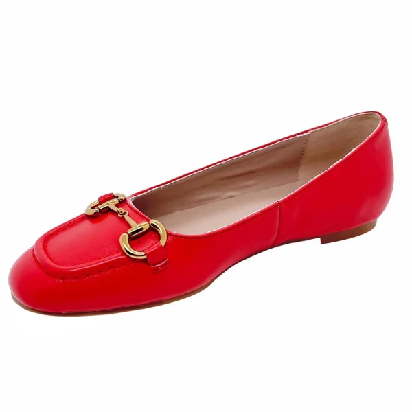 Price Comfortable Rubber Sole Genuine Leather Shoe Leather Flats Shoes for Women - Image 4