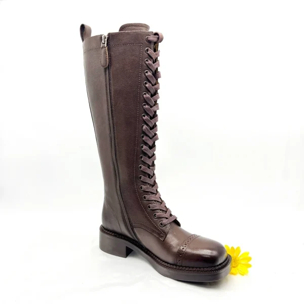 High-end Fashion Trend 100% Genuine Leather Professional Leather Boots for Ladies - Image 3