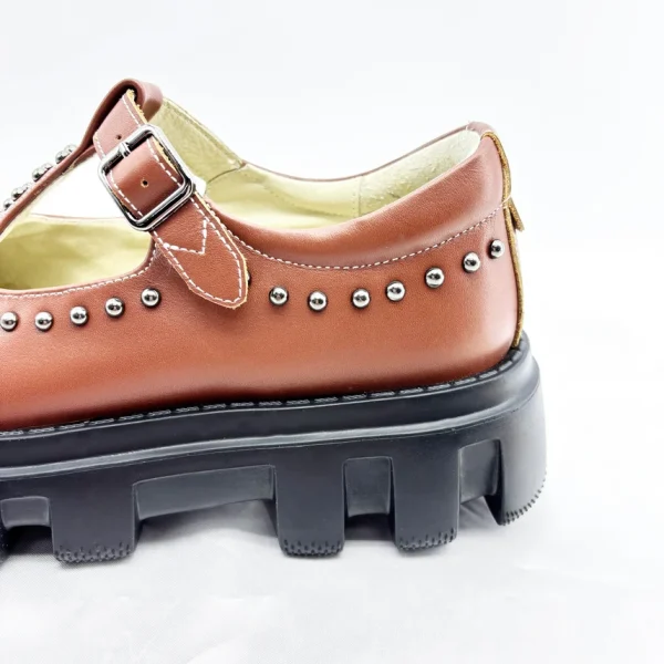 Classic Height Increasing 100% Genuine Leather Mary Jane for Women Fashion Trend Hard-Wearing Anti-Slip for Summer Spring - Image 6