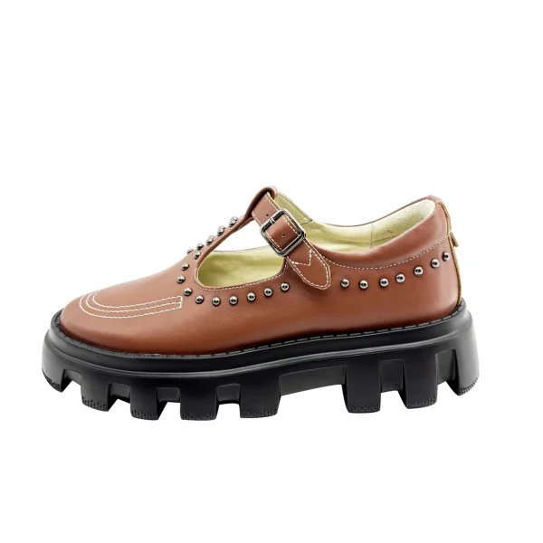 Classic Height Increasing 100% Genuine Leather Mary Jane for Women Fashion Trend Hard-Wearing Anti-Slip for Summer Spring - Image 5