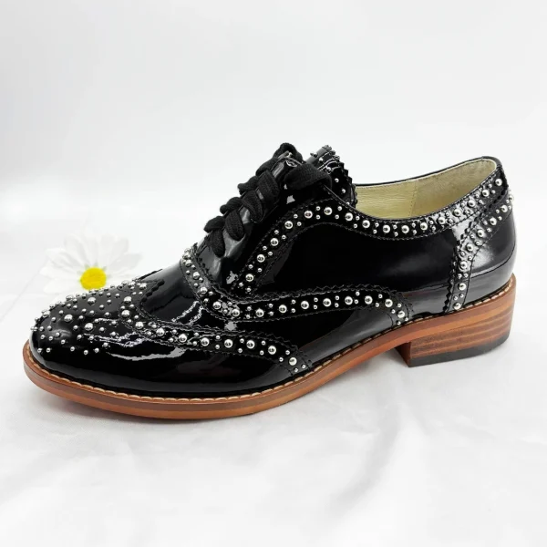 New Trend Fashion British Design Comfortable Rubber Sole  Women Leather Shoes - Image 3