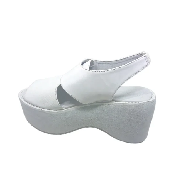 Hot Sales Summer Women's Sandals Wedges Platform Genuine Shoes High Heeled Ladies White Sandals - Image 5