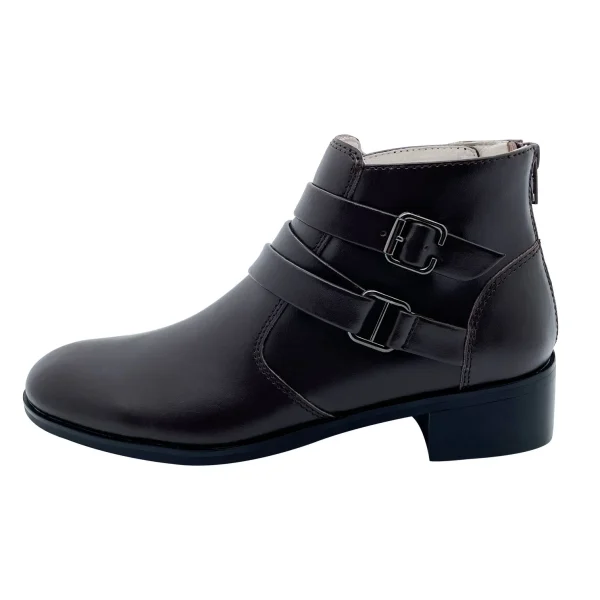 Best-selling 100% Genuine Leather Zipper-up Leather Boots for Women - Image 4