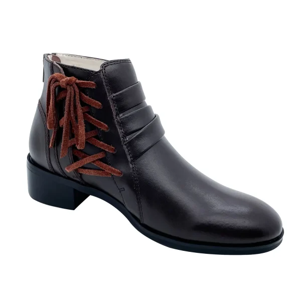 Best-selling 100% Genuine Leather Zipper-up Leather Boots for Women - Image 6
