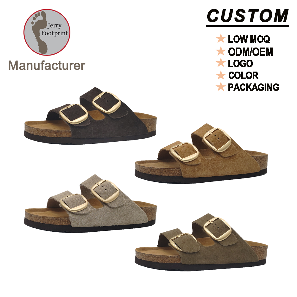 High Quality Cork Clogs Sandals with Minimalist Buckle Adjustable Sole Real Leather Natural Support-Expert Manufacturer - Image 4
